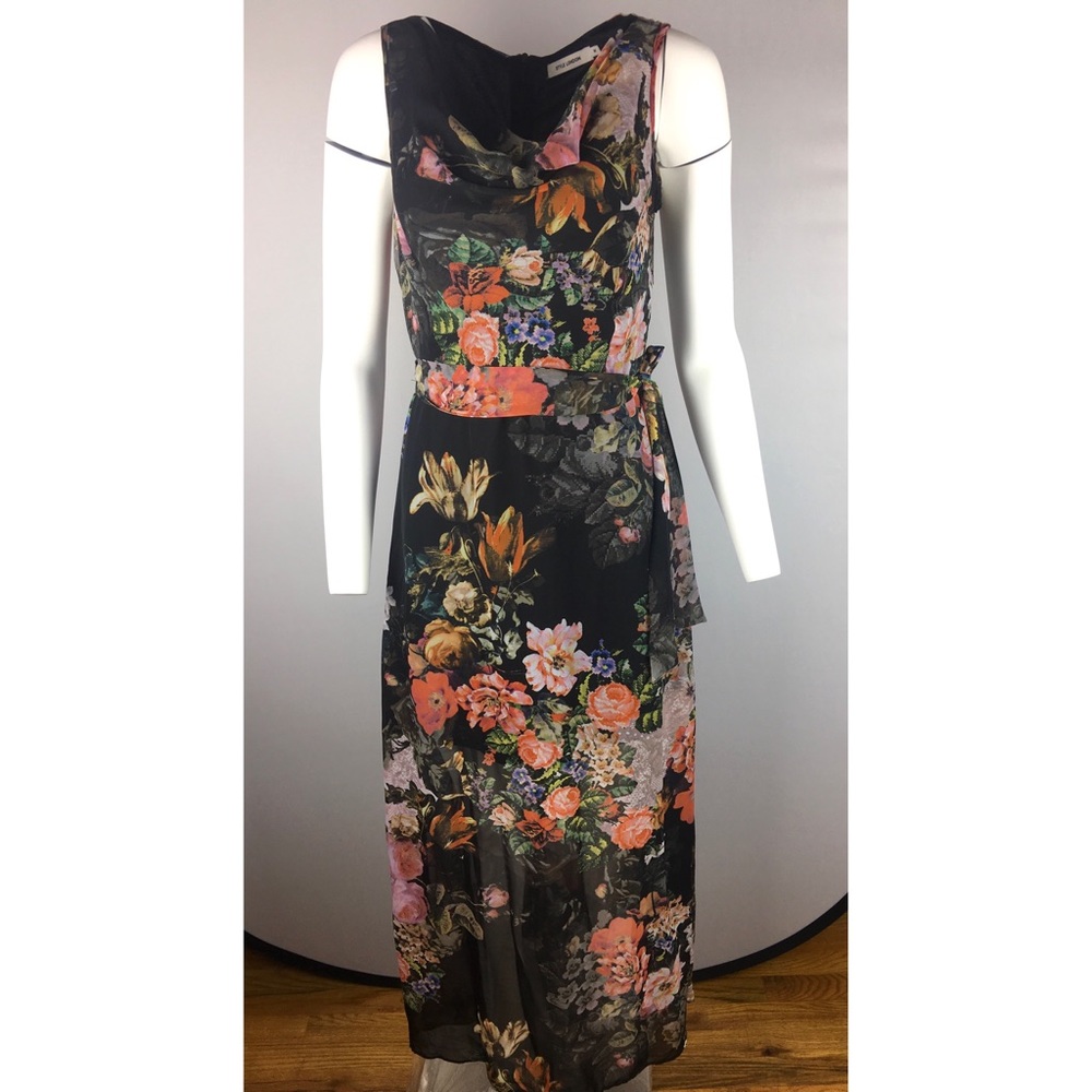 Style London Floral Maxi Belted Dress M